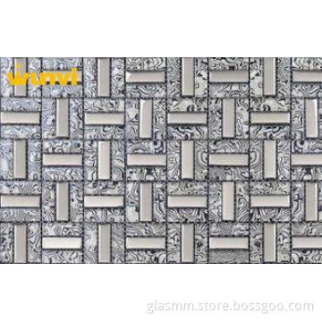 Customized Romantic 6mm Thickness Strip Mosaic Tiles For Ba